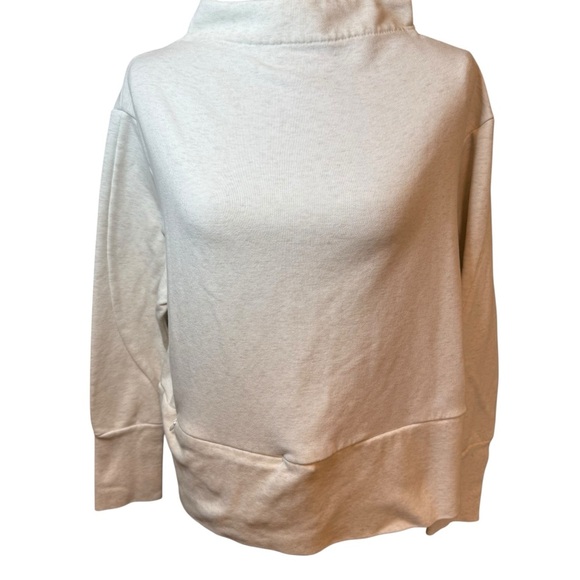 Nike | Cream Women's Mock Neck Dri-Fit Sweatshirt | Sz L - Picture 1 of 9